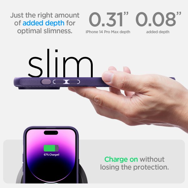 Spigen iPhone 14 Pro Max Skal Mag Armor MagFit Deep Purple