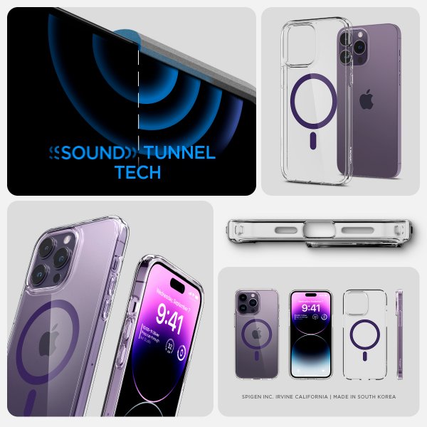 Spigen iPhone 14 Pro Skal Ultra Hybrid MagFit Deep Purple