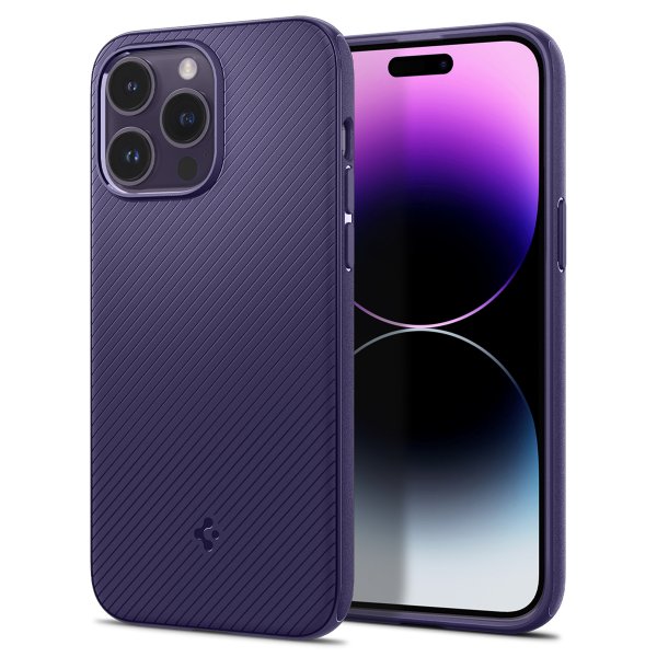 Spigen iPhone 14 Pro Skal Mag Armor MagFit Deep Purple