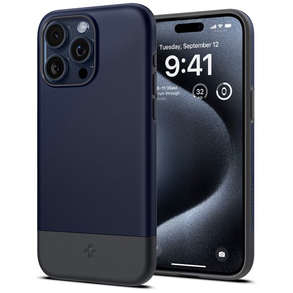 Spigen iPhone 15 Pro Max Skal Style Armor MagFit Midnight Indigo