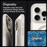 Spigen iPhone 15 Pro Max Skal Ultra Hybrid MagFit Frost Natural Titanium