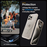 Spigen iPhone 15 Pro Max Skal Ultra Hybrid MagFit Frost Natural Titanium