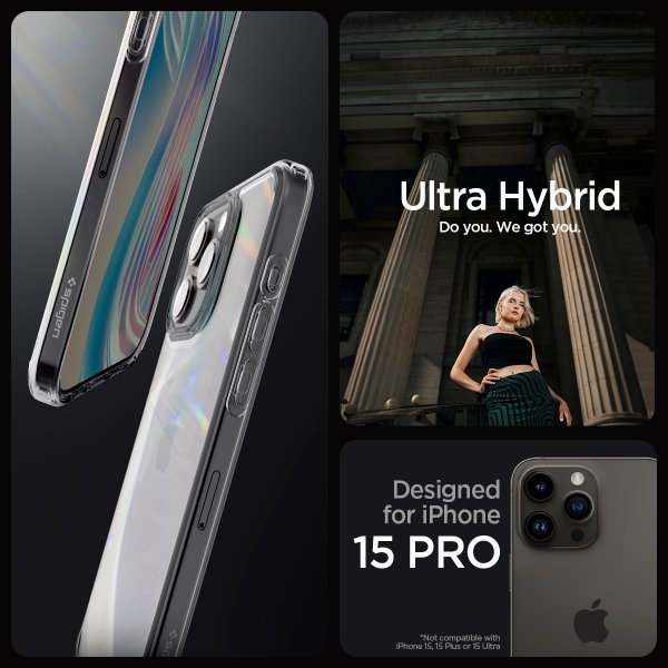 Spigen iPhone 15 Pro Skal Ultra Hybrid Space Crystal