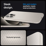 Spigen iPhone 15 Pro Skal Liquid Air Natural Titanium