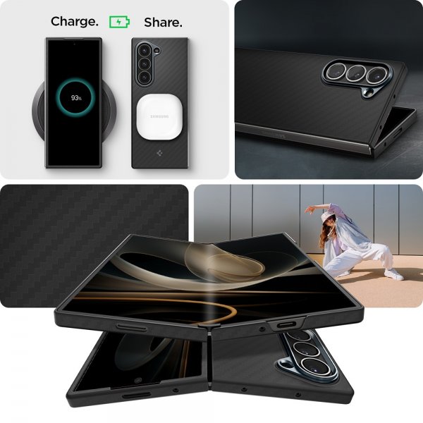 Spigen Samsung Galaxy Z Fold 6 Skal Air Skin Aramid Svart