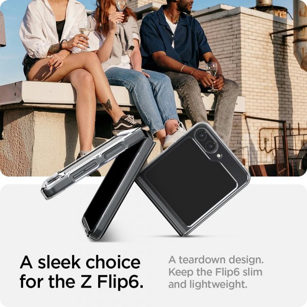 Spigen Samsung Galaxy Z Flip 6/Flip 7 FE Skal Air Skin Crystal Clear