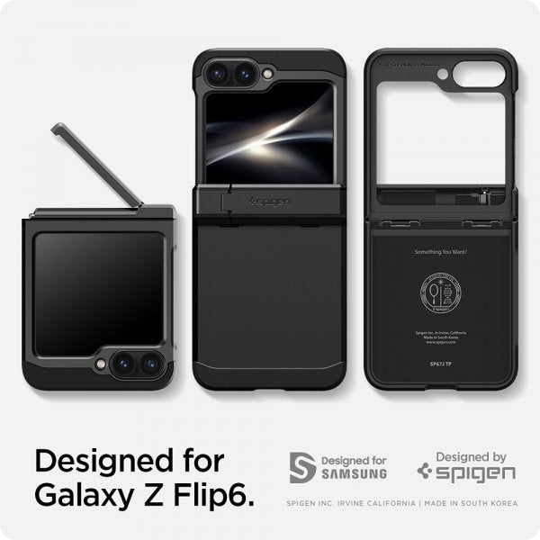 Spigen Samsung Galaxy Z Flip 6/Flip 7 FE Skal Tough Armor Pro Svart