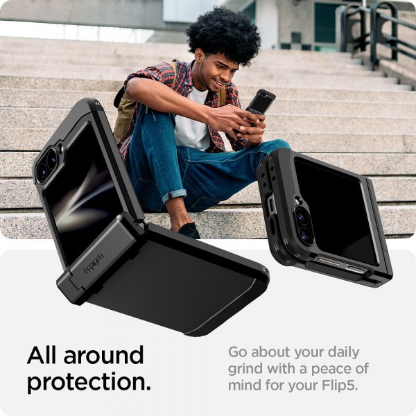 Spigen Samsung Galaxy Z Flip 6/Flip 7 FE Skal Tough Armor Pro Svart