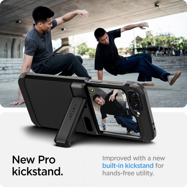 Spigen Samsung Galaxy Z Flip 6/Flip 7 FE Skal Tough Armor Pro Svart