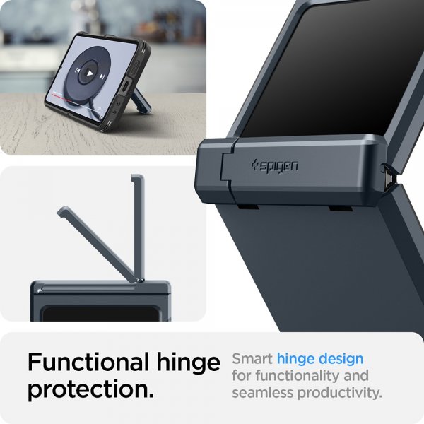 Spigen Samsung Galaxy Z Flip 6/Flip 7 FE Skal Tough Armor Pro Metal Slate