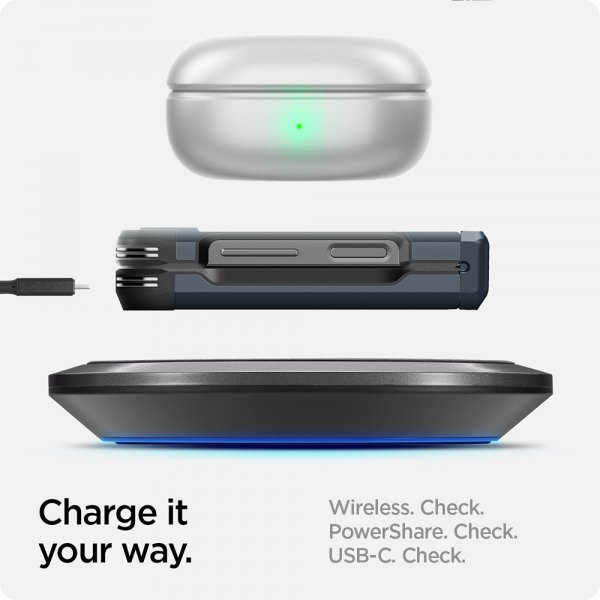 Spigen Samsung Galaxy Z Flip 6/Flip 7 FE Skal Tough Armor Pro Metal Slate