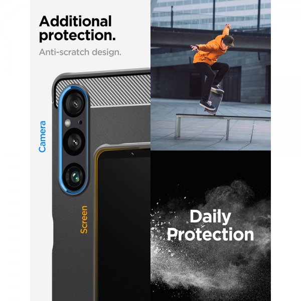 Spigen Sony Xperia 1 VI Skal Rugged Armor Matte Black