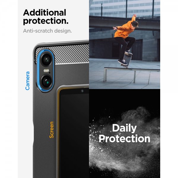 Spigen Sony Xperia 10 VI Skal Rugged Armor Matte Black