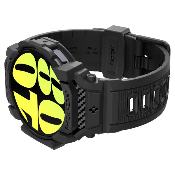 Spigen Samsung Galaxy Watch 7 44mm Armband och Skal Rugged Armor Pro Matte Black