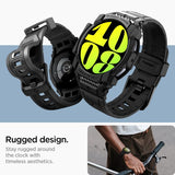 Spigen Samsung Galaxy Watch 7 44mm Armband och Skal Rugged Armor Pro Matte Black