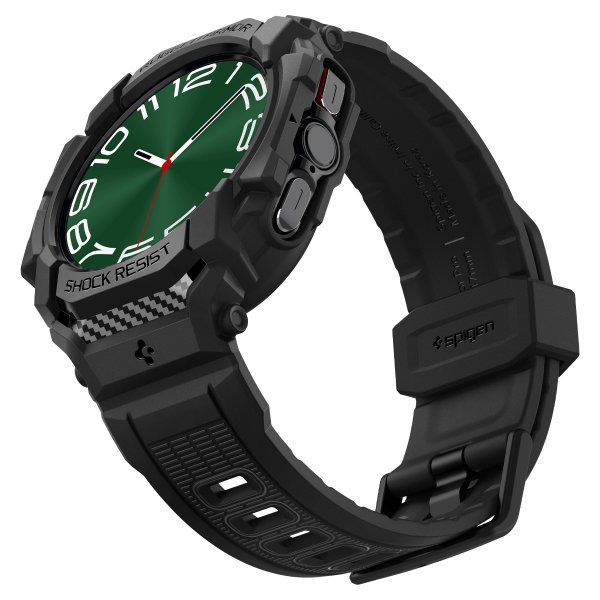 Spigen Samsung Galaxy Watch Ultra Armband och Skal Rugged Armor Pro Matte Black