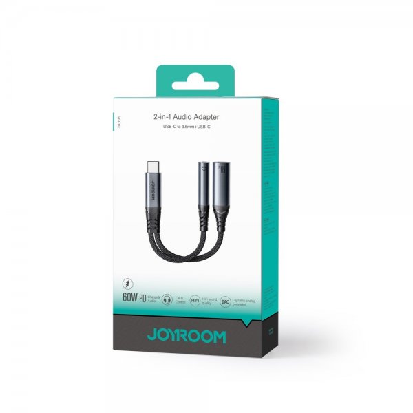 Joyroom Adapter 2-in-1 Audio Adapter USB-C to 3.5mm+USB-C