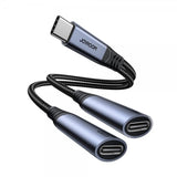 Joyroom Adapter 2-in-1 Audio Adapter USB-C to dual USB-C