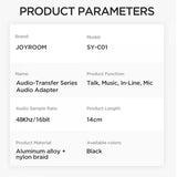 Joyroom Adapter Audio Transfer Series USB-C to 3.5mm