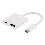 Deltaco Adapter USB-C till HDMI 60W Vit