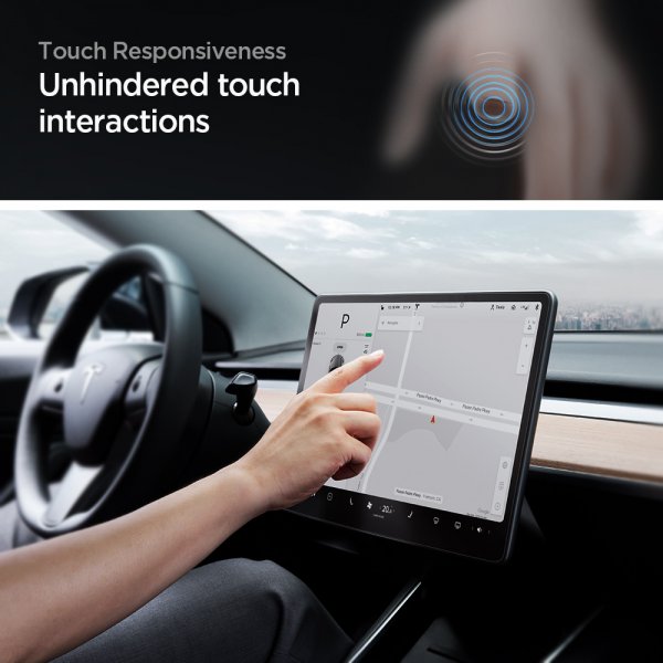 Spigen Skärmskydd GLAS.tR EZ Fit Anti-Glare Tesla Model Y/Model 3 (2017-2023)