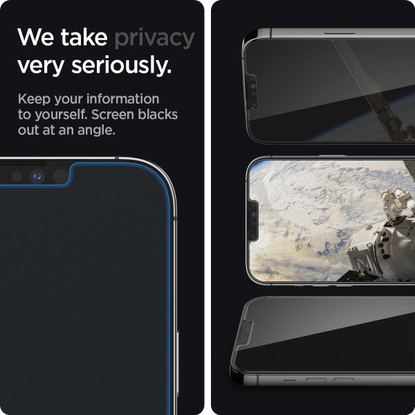 Spigen iPhone 13 Pro Max/iPhone 14 Plus Skärmskydd GLAS.tR EZ Fit Privacy 2-pack