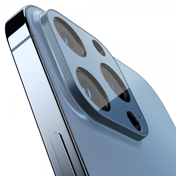Spigen iPhone 13 Pro/iPhone 13 Pro Max Kameraskydd Glas.tR Optik 2-pack Sierra Blue