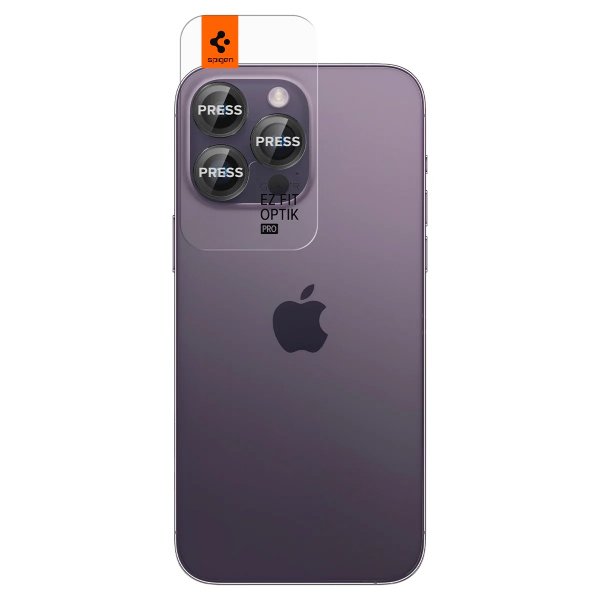 Spigen iPhone 14/15/16/17 Pro & Pro Max Kameraskydd GLAS.tR EZ Fit Optik Pro 2-pack Svart