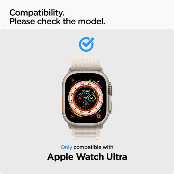 Spigen Apple Watch Ultra Skärmskydd GLAS.tR EZ Fit 2-pack