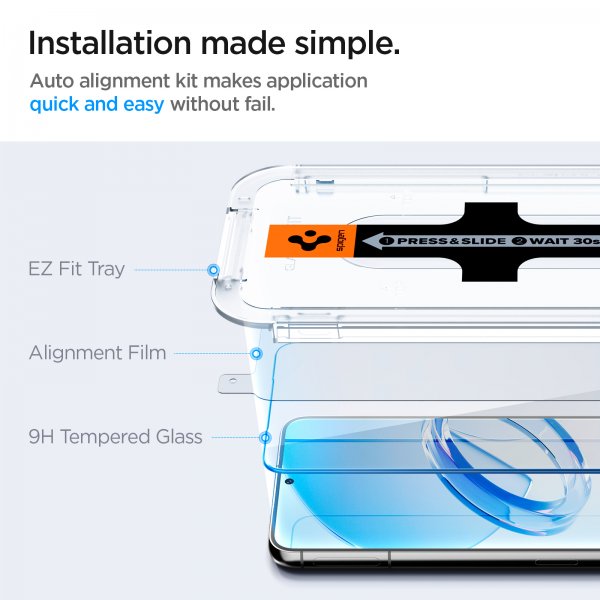 Spigen Samsung Galaxy S23 Plus Skärmskydd GLAS.tR EZ Fit 2-pack