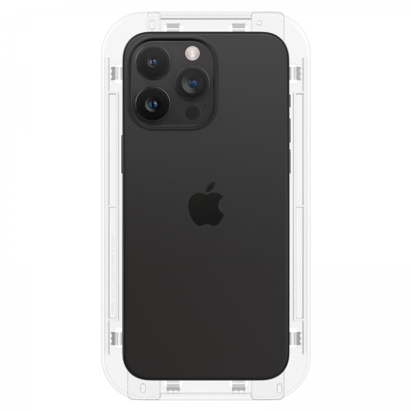 Spigen iPhone 15 Pro Skärmskydd GLAS.tR EZ Fit FC Svart 2-pack