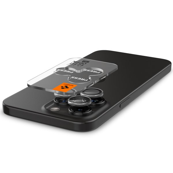 Spigen iPhone 14/15/16/17 Pro & Pro Max Kameraskydd GLAS.tR EZ Fit Optik Pro 2-pack Crystal Clear