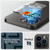 Spigen iPhone 14/15/16/17 Pro & Pro Max Kameraskydd GLAS.tR EZ Fit Optik Pro 2-pack Crystal Clear