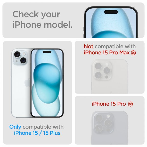 Spigen iPhone 14/15/14 Plus/15 Plus Kameraskydd Glas.tR Optik Crystal Clear 2-pack