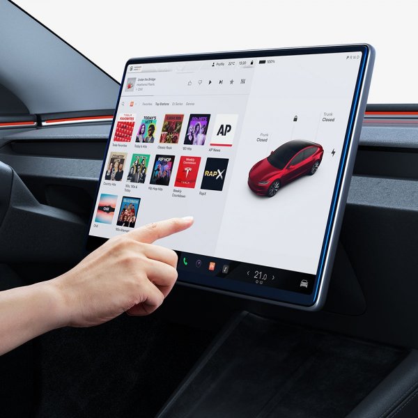 Spigen Skärmskydd GLAS.tR EZ FIT Anti-Glare Tesla Model 3 (2024)