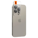 Spigen iPhone 15 Pro/iPhone 15 Pro Max Kameraskydd GLAS.tR EZ Fit Optik Pro 2-pack Natural Titanium