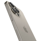 Spigen iPhone 15 Pro/iPhone 15 Pro Max Kameraskydd GLAS.tR EZ Fit Optik Pro 2-pack Natural Titanium