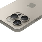 Spigen iPhone 15 Pro/iPhone 15 Pro Max Kameraskydd GLAS.tR EZ Fit Optik Pro 2-pack Natural Titanium