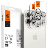 Spigen iPhone 15 Pro/iPhone 15 Pro Max Kameraskydd GLAS.tR EZ Fit Optik Pro 2-pack White Titanium