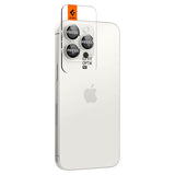Spigen iPhone 15 Pro/iPhone 15 Pro Max Kameraskydd GLAS.tR EZ Fit Optik Pro 2-pack White Titanium