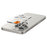 Spigen iPhone 15 Pro/iPhone 15 Pro Max Kameraskydd GLAS.tR EZ Fit Optik Pro 2-pack White Titanium