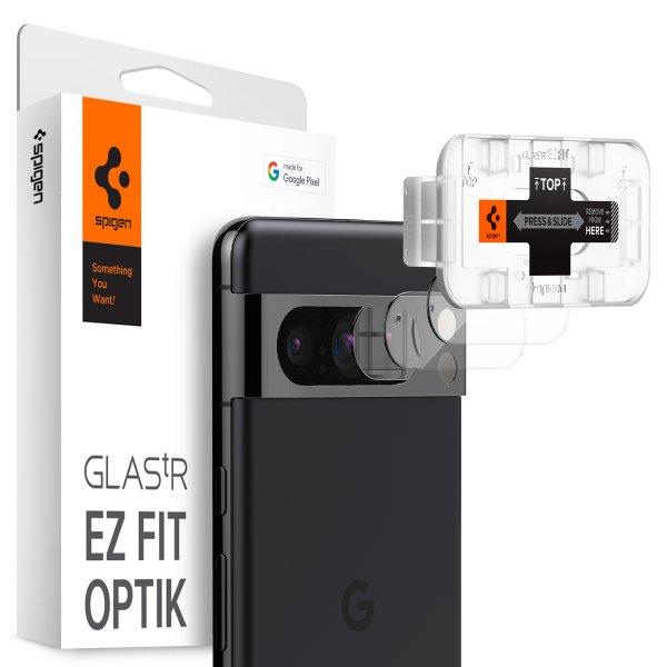 Spigen Google Pixel 8 Pro Kameraskydd Glas.tR EZ Fit Optik Crystal Clear 2-pack