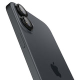 Spigen iPhone 16/iPhone 16 Plus Kameraskydd GLAS.tR EZ Fit Optik Pro 2-pack Svart
