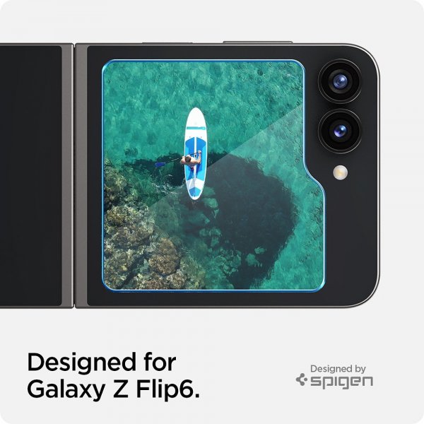 Spigen Samsung Galaxy Z Flip 6/Flip 7 FE Skärmskydd GLAS.tR EZ Fit 2-pack