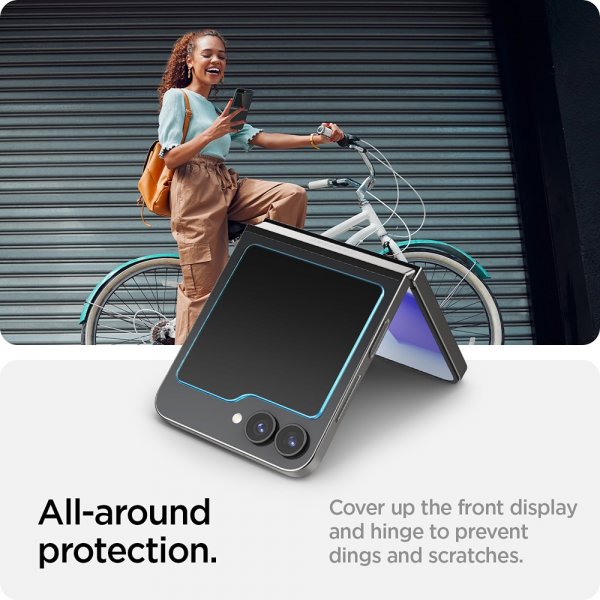 Spigen Samsung Galaxy Z Flip 6/Flip 7 FE Skärmskydd GLAS.tR EZ Fit 2-pack