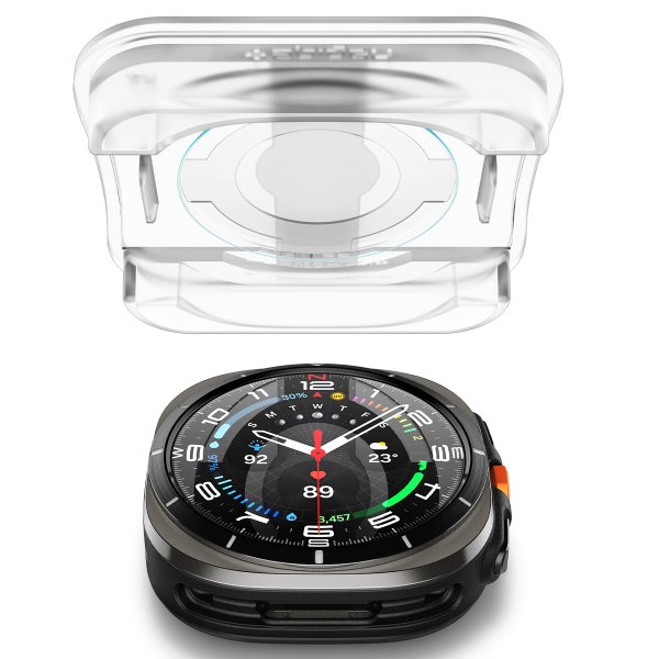 Spigen Samsung Galaxy Watch Ultra Skärmskydd GLAS.tR EZ Fit 2-pack