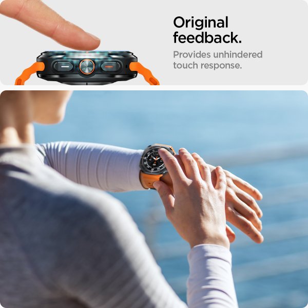 Spigen Samsung Galaxy Watch Ultra Skärmskydd GLAS.tR EZ Fit 2-pack