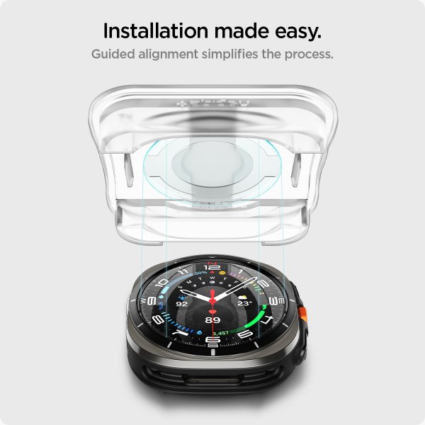 Spigen Samsung Galaxy Watch Ultra Skärmskydd GLAS.tR EZ Fit 2-pack