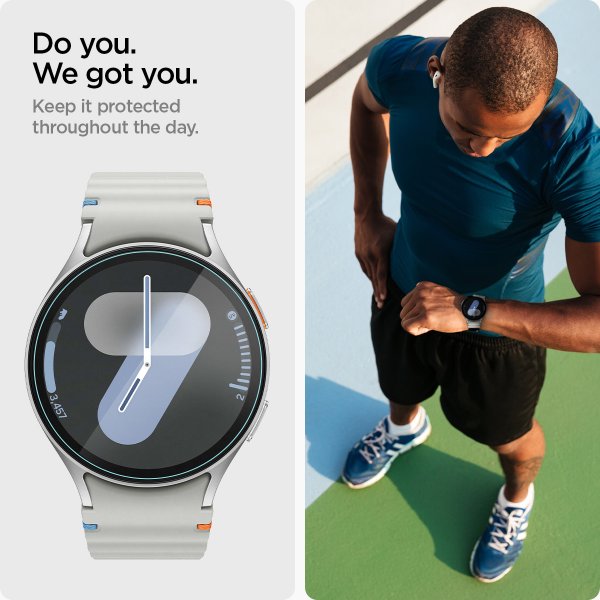 Spigen Samsung Galaxy Watch 7 44mm Skärmskydd GLAS.tR EZ Fit 2-pack