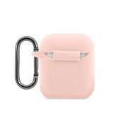 Lacoste AirPods 1/2 Skal Liquid Silicone Glossy Logo Rosa